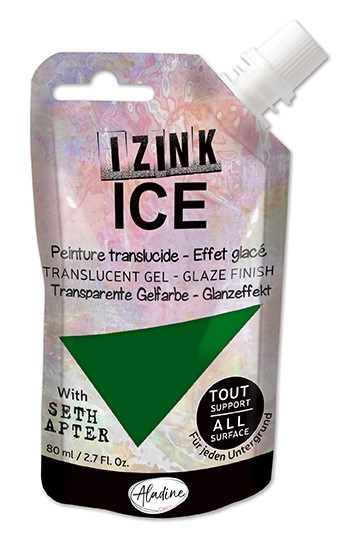 Poloprůhledná barva Izink Ice 80 ml - vert menthe tmavě zelená