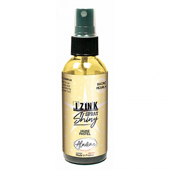 Perleťový inkoust ve spreji Aladine Izink Spray Shiny 80 ml - pastel yellow pastelová žlutá