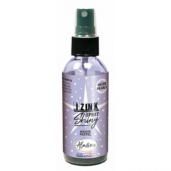 Perleťový inkoust ve spreji Aladine Izink Spray Shiny 80 ml - pastel lilac pastelová lila