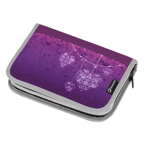 Dívčí školní penál Case Alfa 7 Pink/Purple