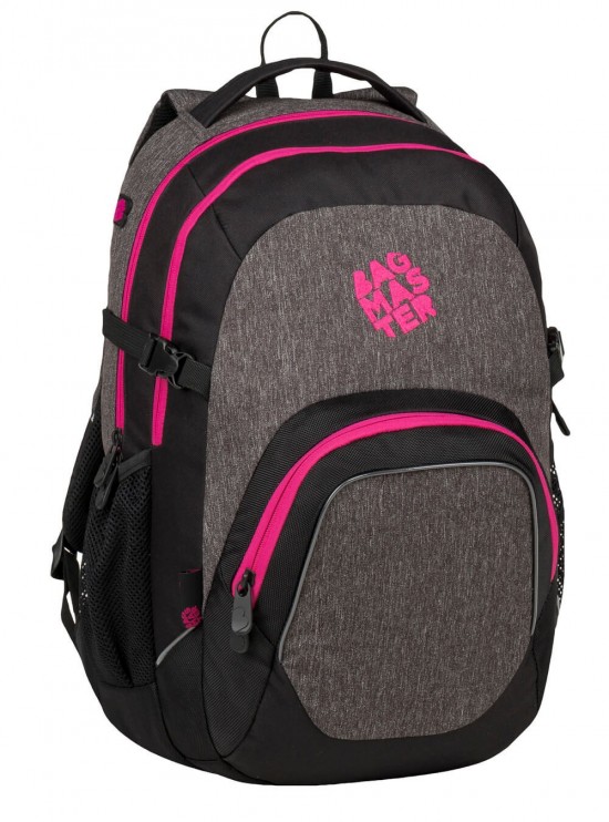 Školní batoh Bagmaster matrix 9 a black/gray/pink