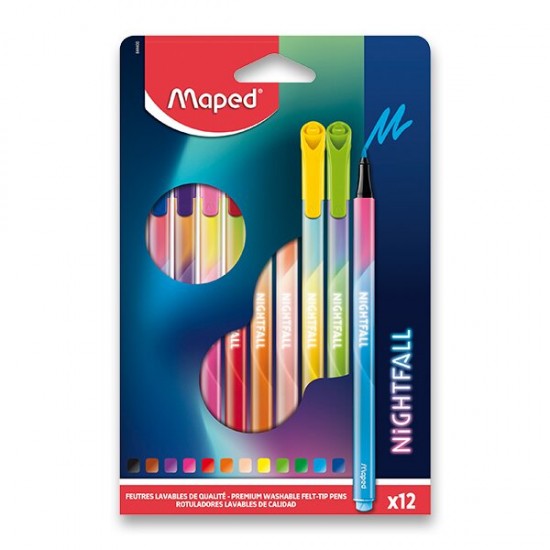 Dětské Fixy Maped Color`Peps Deco Nightfall - 12 barev