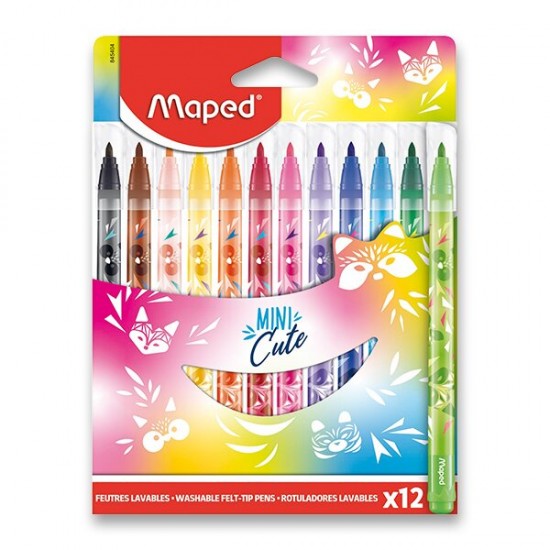 Dětské fixy Maped Color Peps  Jungle Mini Cute - 12 barev