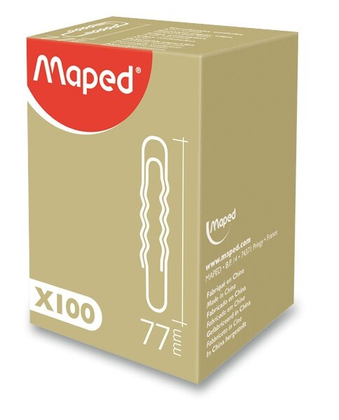 Sponky Maped neklouzavé 77 mm, 100 ks, krabička
