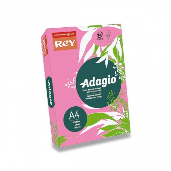 Barevný papír Rey Adagio Fluo růžový