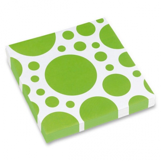 Ubrousky Solid Color Dots zelené : 013051564346