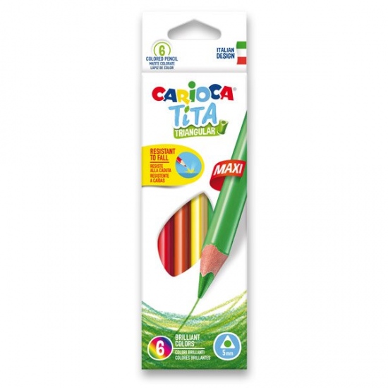 Pastelky Carioca Tita Triangular Maxi 6 barev