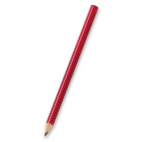 Grafitová tužka Faber-Castell Grip Jumbo tvrdost B (číslo 1), červená