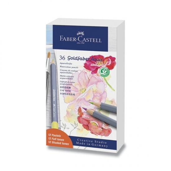 Akvarelové pastelky Faber-Castell Goldfaber Aqua Pastel 36 barev