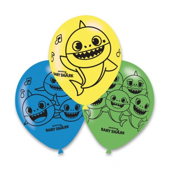 Nafukovací balónky Baby Shark mix barev a motivů, 6 ks AMSCAN