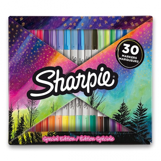 Permanentní popisovač Sharpie Fold sada 30 barev : 3026981581816