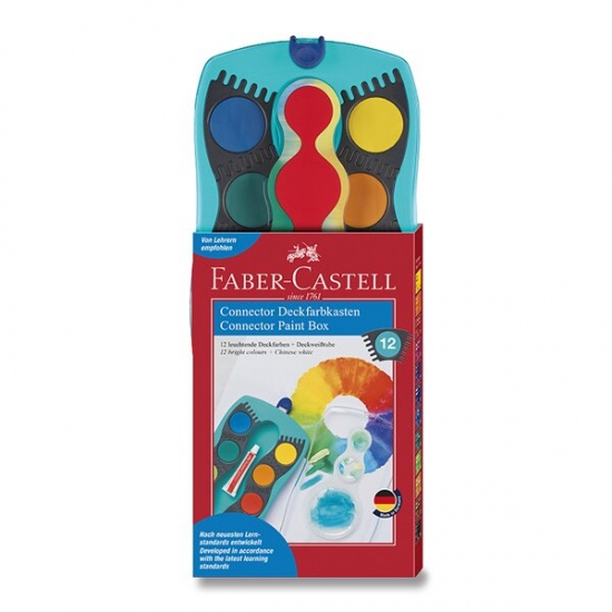 Vodové barvy Faber-Castell Connector 12 barev Faber-Castell