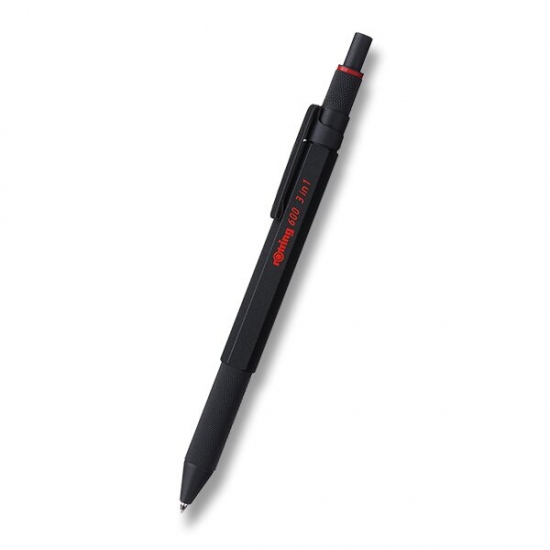 Kuličková tužka Multipen Rotring 600 Black 3 v 1 3 barvy + mechanická tužka 0,5mm Rotring