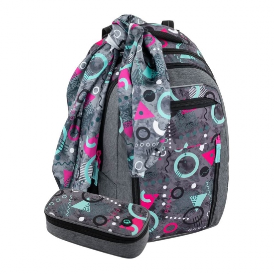 Školní dvoukomorový batoh s vyjímatelným bederním pásem - Mephis 