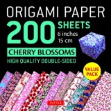Origami Paper 200 sheets Cherry Blossoms 6 inch (15 cm) : High-Quality Origami Sheets Printed with 12 Different Colors Instructions for 8 Projects Inc