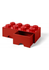 Úložný box LEGO s šuplíky 8 - červený