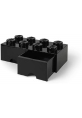 Úložný box LEGO s šuplíky 8 - černý