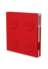 LEGO Zápisník s gelovým perem jako klipem - červený