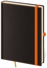 Linkovaný zápisník Black Orange L