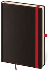 Linkovaný zápisník Black Red L