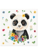 Ubrousky PAW Decor – Květinová panda (20Ks) - SDL136900