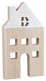 Dům s komínem dřevěný na postavení 11 x 21 cm