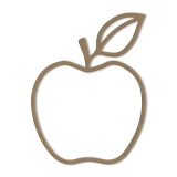 Dřevěný výřez - Jablko, obrys