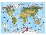 Ilustrovaná mapa světa s lištami