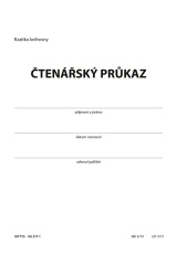 Čtenářský průkaz - skládaný list