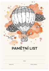 Pamětní list - létající balón