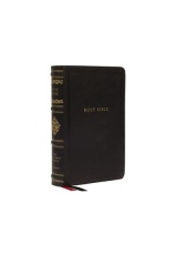 NKJV, Personal Size Reference Bible, Sovereign Collection, Leathersoft, Black, Red Letter, Comfort Print, Holy Bible, New King James Version