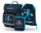 BAAGL 3 SET Ergo Minecraft Blue Axe: aktovka, penál, sáček