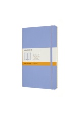 Moleskine Large Ruled Softcover Notebook, Hydrangea Blue