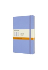 Moleskine Large Ruled Hardcover Notebook, Hydrangea Blue