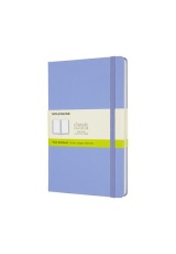 Moleskine Large Plain Hardcover Notebook, Hydrangea Blue