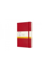 Moleskine Expanded Large Ruled Hardcover Notebook, Scarlet Red