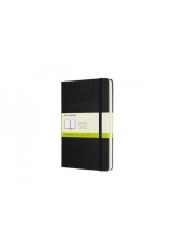 Moleskine Expanded Large Plain Hardcover Notebook, Black