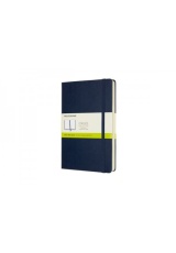 Moleskine Expanded Large Plain Hardcover Notebook, Sapphire Blue