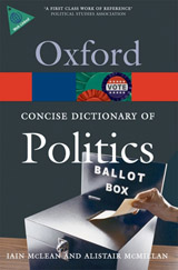 CONCISE OXFORD DICTIONARY OF POLITICS 3rd Edition