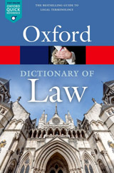 OXFORD DICTIONARY OF LAW 9th Edition
