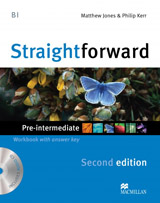 Straightforward 2nd Edition Pre-Intermediate Workbook with Key Pack