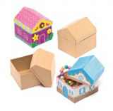 Krabičky k dotvoření - domečky (4 ks)