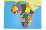 Puzzle - mapa Afrika - bez rámečku