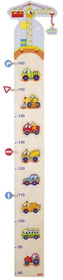 Dětský dřevěný metr – autíčka a značky, 105 cm