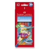 Pastelky Faber Castell Akvarelové pap.krabička 12ks+štěteček