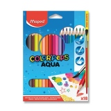Pastelky Color Peps Aqua 18 barev + štětec