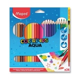 Pastelky Color Peps Aqua 24 barev + štětec