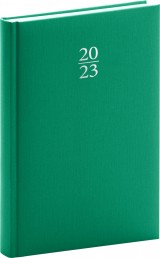 Denní diář Capys 2023, zelený, 15 × 21 cm