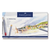 Akvarelové pastelky Faber-Castell Goldfaber Aqua plechová krabička, 36 barev
