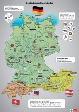 Team Deutsch neu 1 (A1) – plakát mapa DACH
